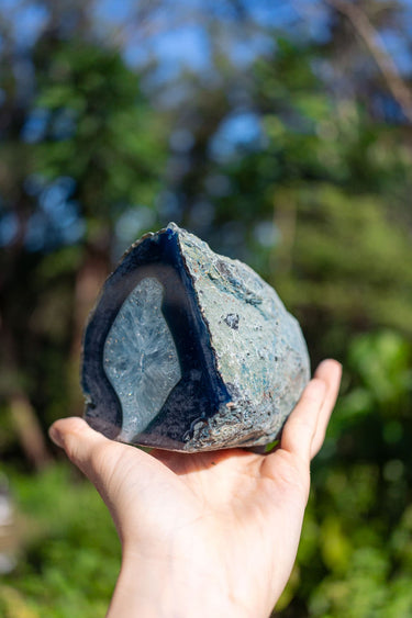 Blue Agate Candle Holder